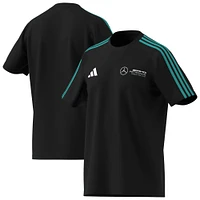 T-shirt adidas noir pour homme avec logo DNA Alphaskin de l'équipe Mercedes-AMG Petronas F1