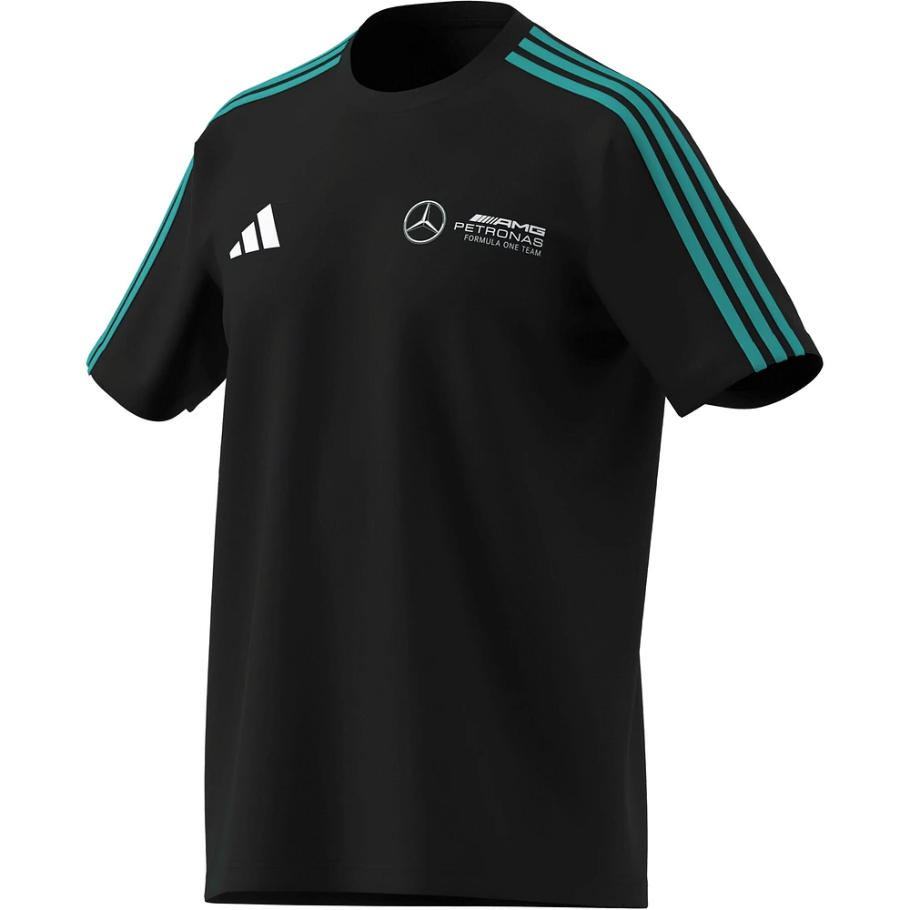 T-shirt adidas noir pour homme avec logo DNA Alphaskin de l'équipe Mercedes-AMG Petronas F1