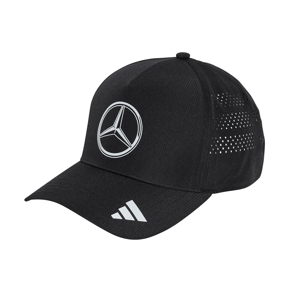 Men's adidas Black Mercedes-AMG Petronas F1 Team Team Wear Climacool Trucker Adjustable Hat