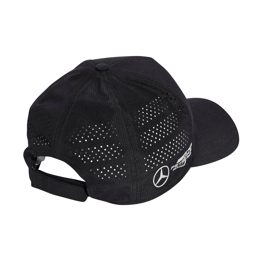 Men's adidas Black Mercedes-AMG Petronas F1 Team Team Wear Climacool Trucker Adjustable Hat