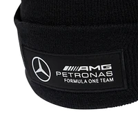 Men's adidas Black Mercedes-AMG Petronas F1 Team Team Wear Cuffed Knit Hat