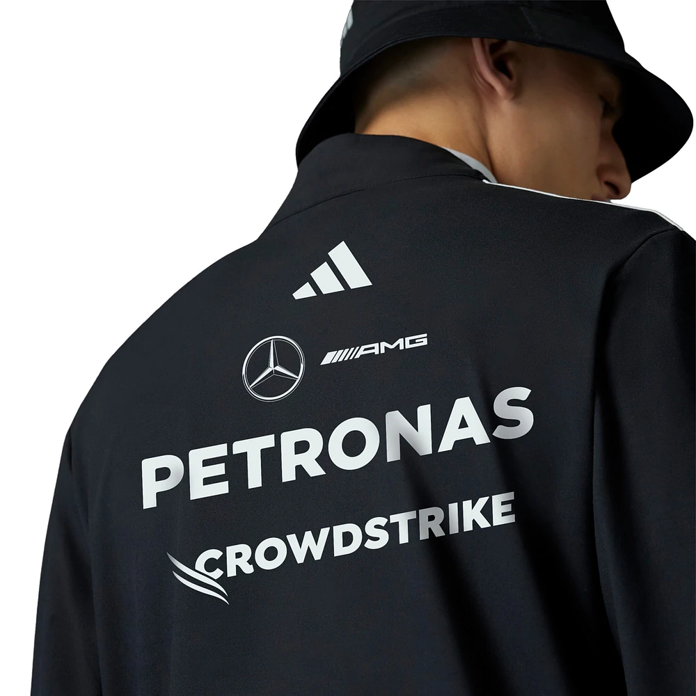 Sweat-shirt à capuche zippé Mercedes-AMG Petronas F1 Team noir adidas pour homme