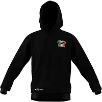 Sweat à capuche graphique noir pour homme, modèle pilote de l'équipe Mercedes-AMG Petronas F1, adidas Kimi Antonelli