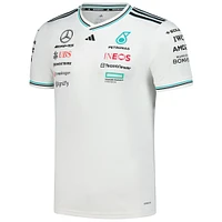 Maillot de pilote l'équipe Mercedes-AMG Petronas F1 blanc adidas pour homme