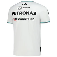 Maillot de pilote l'équipe Mercedes-AMG Petronas F1 blanc adidas pour homme