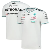 Maillot de pilote l'équipe Mercedes-AMG Petronas F1 blanc adidas pour homme