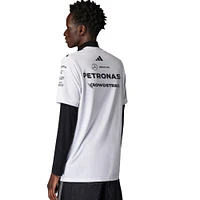 Maillot réplique de pilote l'équipe Mercedes-AMG Petronas F1 blanc adidas pour homme