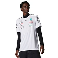 Maillot réplique de pilote l'équipe Mercedes-AMG Petronas F1 blanc adidas pour homme