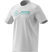 T-shirt adidas blanc pour homme avec imprimé graphique Mercedes-AMG Petronas F1 Team Fan Wear DNA Alphaskin
