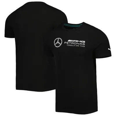 Mercedes-AMG Petronas F1 Team Puma Unisex Essential Logo T-Shirt - Black