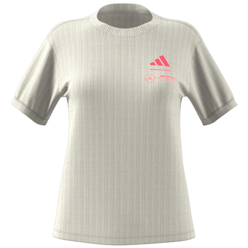 Women's adidas  White Mercedes-AMG Petronas F1 Team 2025 Miami Grand Prix Pack Ribbed T-Shirt