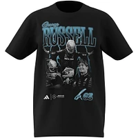 Youth adidas George Russell Black Mercedes-AMG Petronas F1 Team Driver Wear Graphic T-Shirt