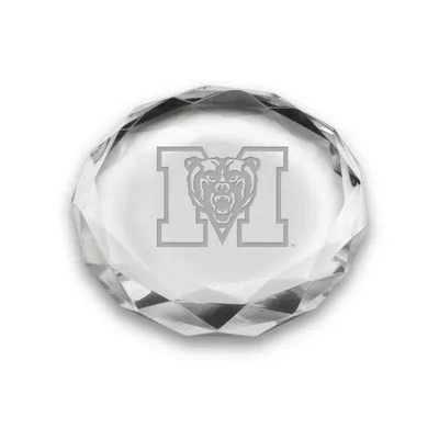 Mercer Bears 3'' Optic Crystal Faceted Paperweight