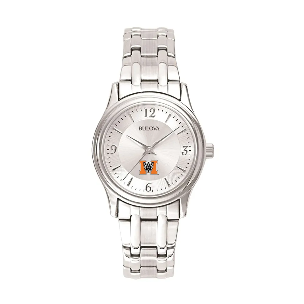 Mercer Bears Bulova Women's Stainless Steel Quartz Watch - Silver