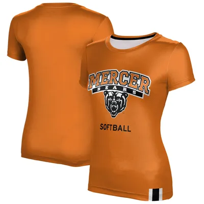 Mercer Bears Women's Softball T-Shirt - Orange