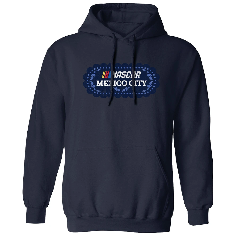 Men's NASCAR Navy Mexico City Race Logo Pullover Hoodie