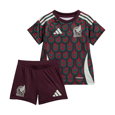 Mini kit domicile adidas Équipe nationale du Mexique 2024 bordeaux pour bébé