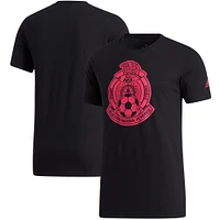 Men's adidas Black/Red Mexico National Team Crest Amplifier T-Shirt