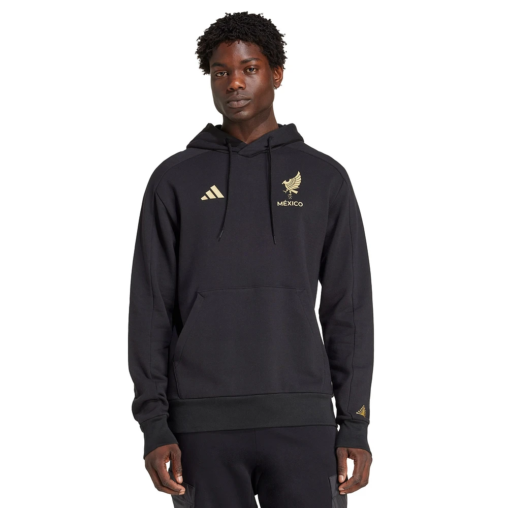 Men's adidas Black Mexico National Team 2025 Third Jersey DNA Pullover Hoodie