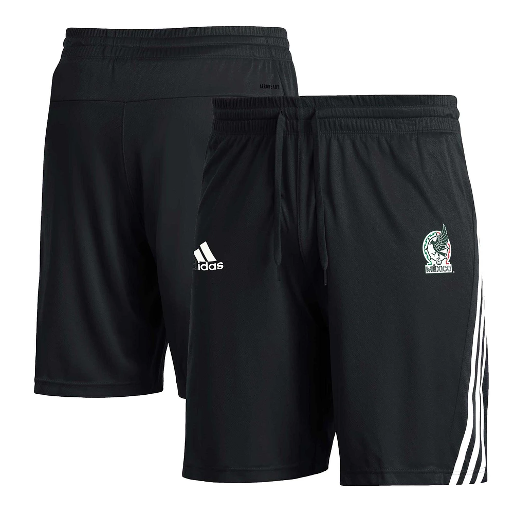 Men's adidas Black Mexico National Team Club Crest Three-Stripe AEROREADY Shorts