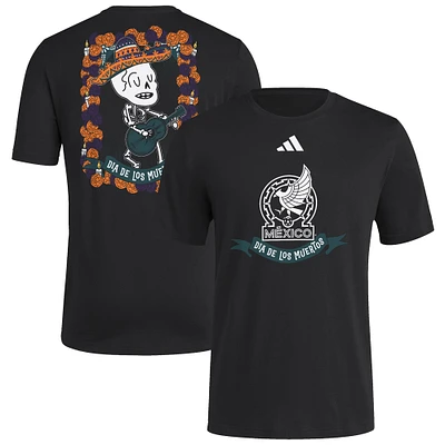 T-shirt adidas noir pour hommes De l'équipe nationale du Mexique Día Los Muertos Mariachi