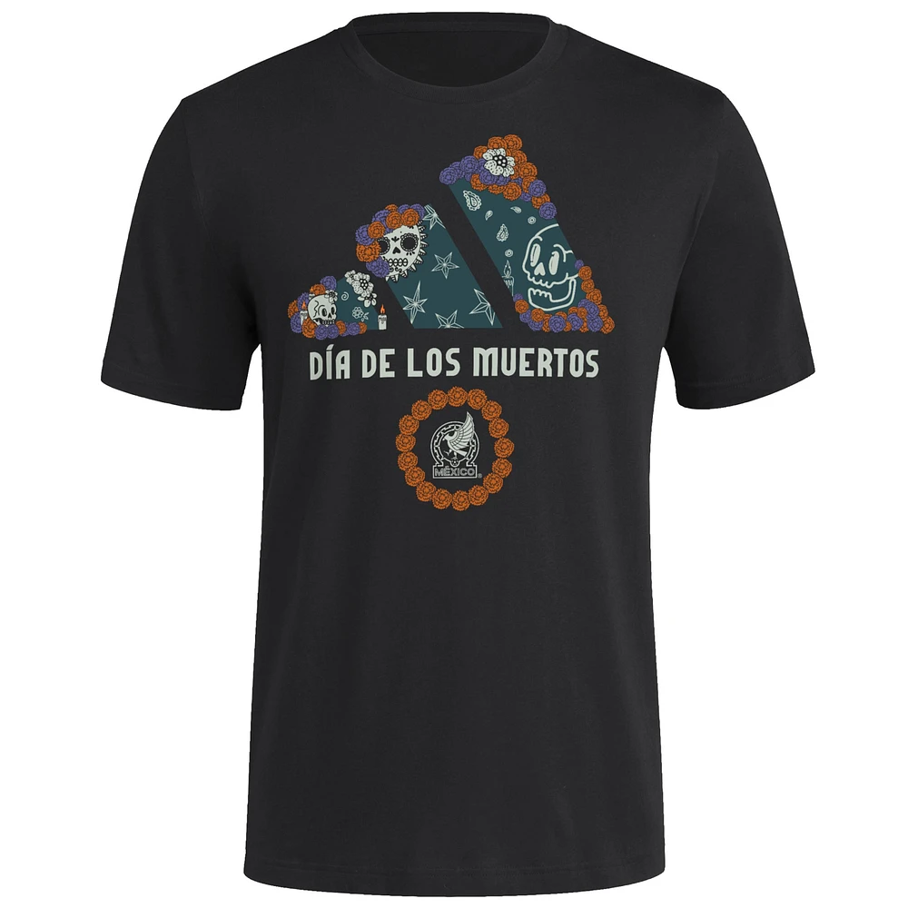 Men's adidas Black Mexico National Team Día De Los Muertos T-Shirt