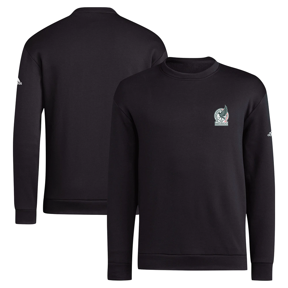 Sweat-shirt en polaire adidas noir pour hommes de l'équipe nationale du Mexique