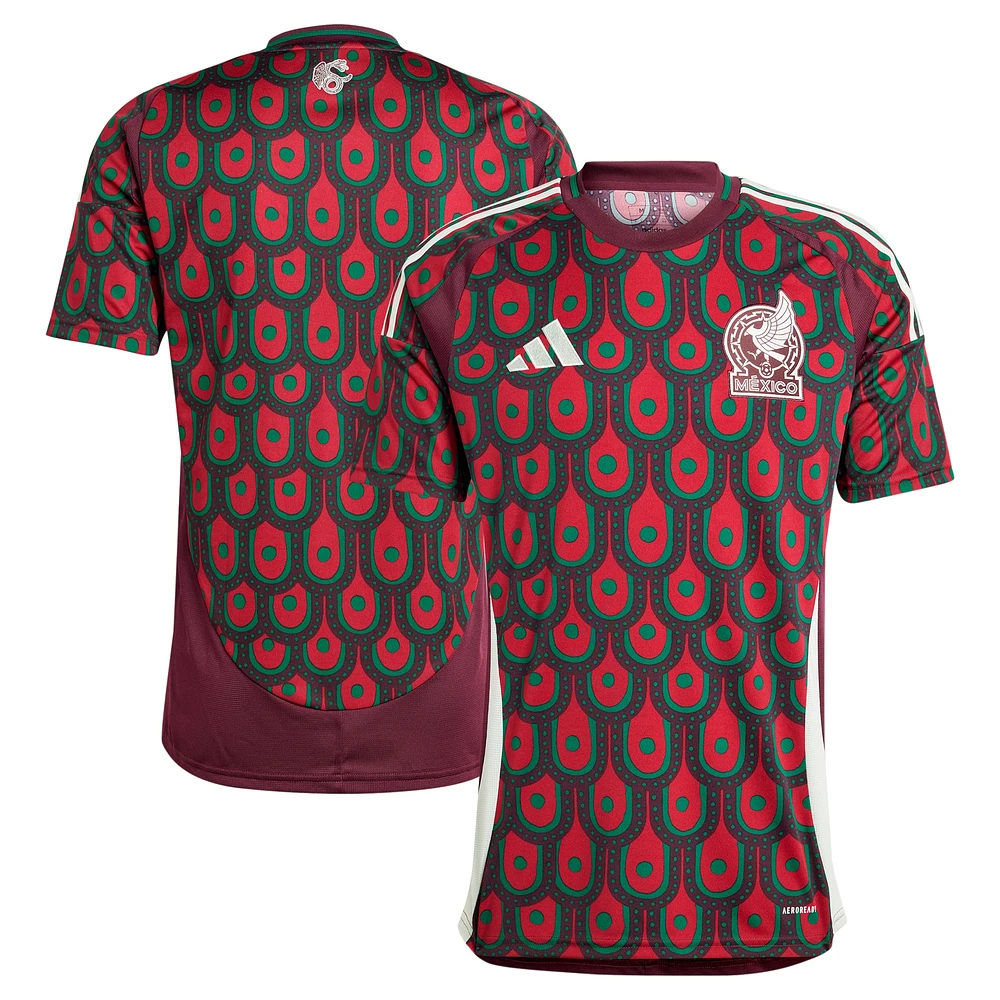 Maillot adidas bordeaux pour homme de l'équipe nationale du Mexique 2024 domicile réplique