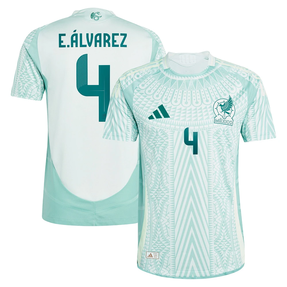 Maillot de joueur authentique extérieur l'équipe nationale du Mexique 2024 adidas Edson Alvarez vert pour homme