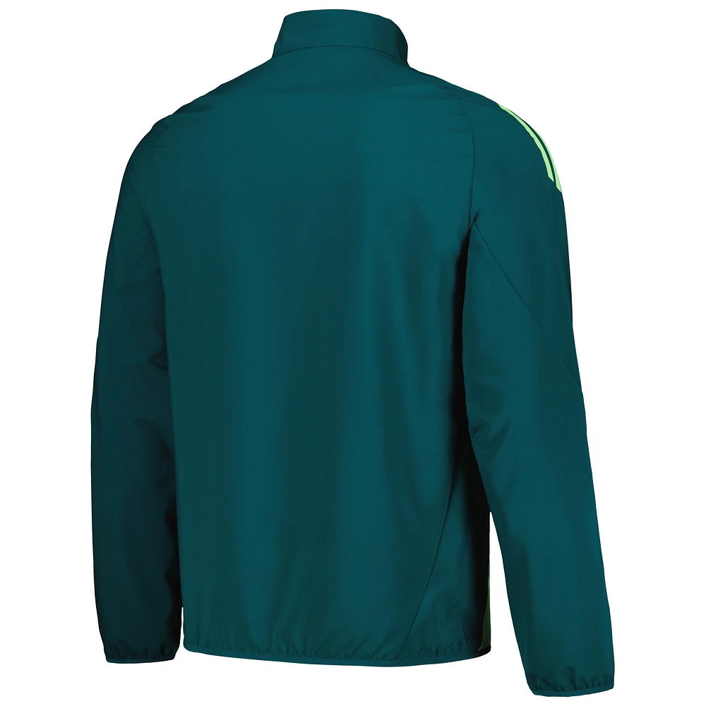 Men's adidas  Green Mexico National Team 2024 AEROREADY Pre-Match Full-Zip Jacket