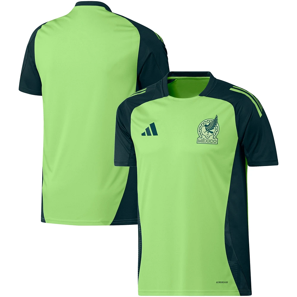 Maillot d'entraînement adidas vert pour homme de l'équipe nationale du Mexique 2024 AEROREADY