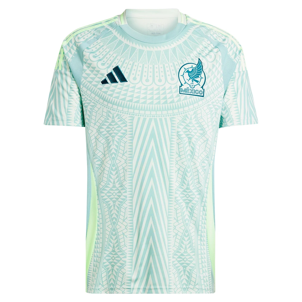 Maillot adidas vert pour homme de l'équipe nationale du Mexique 2024 extérieur, réplique