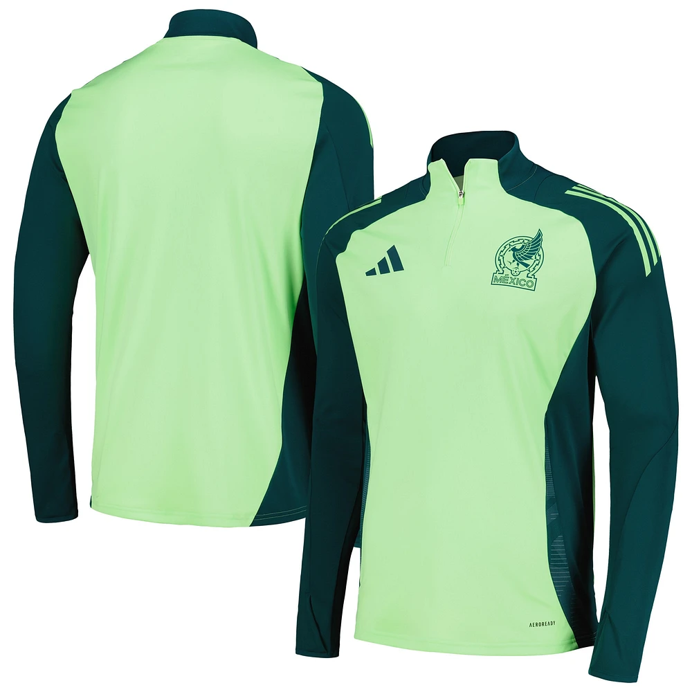 Men's adidas Green Mexico National Team 2024 Training Quarter-Zip Top