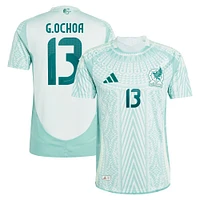 Maillot de joueur authentique extérieur l'équipe nationale du Mexique 2024 adidas Guillermo Ochoa vert pour homme