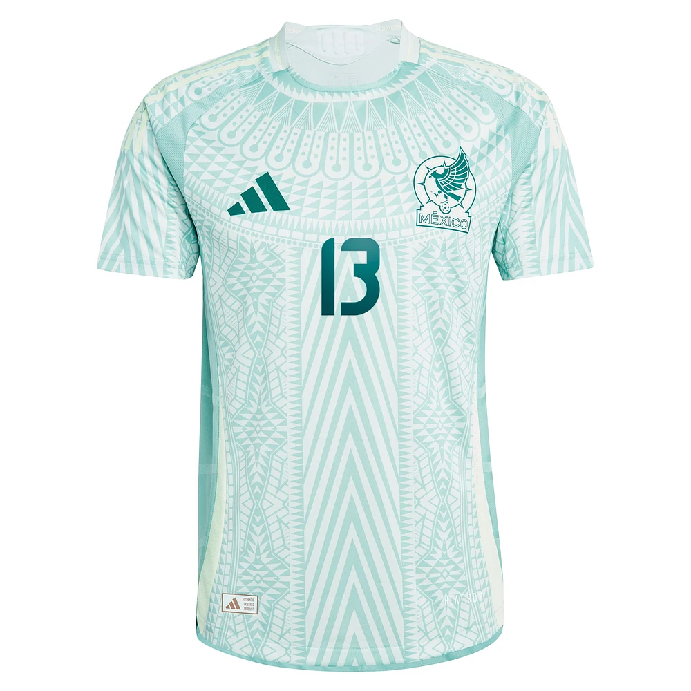 Maillot de joueur authentique extérieur l'équipe nationale du Mexique 2024 adidas Guillermo Ochoa vert pour homme