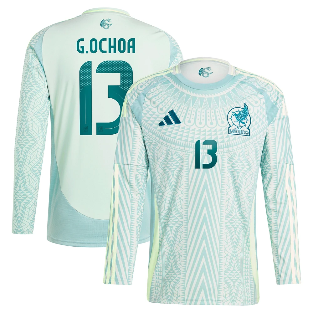 Maillot adidas Guillermo Ochoa vert à manches longues de l'équipe nationale du Mexique 2024 pour hommes