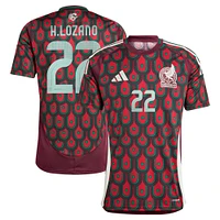 Maillot de joueur réplique domicile l'équipe nationale du Mexique 2024 adidas Hirving Lozano bordeaux pour homme