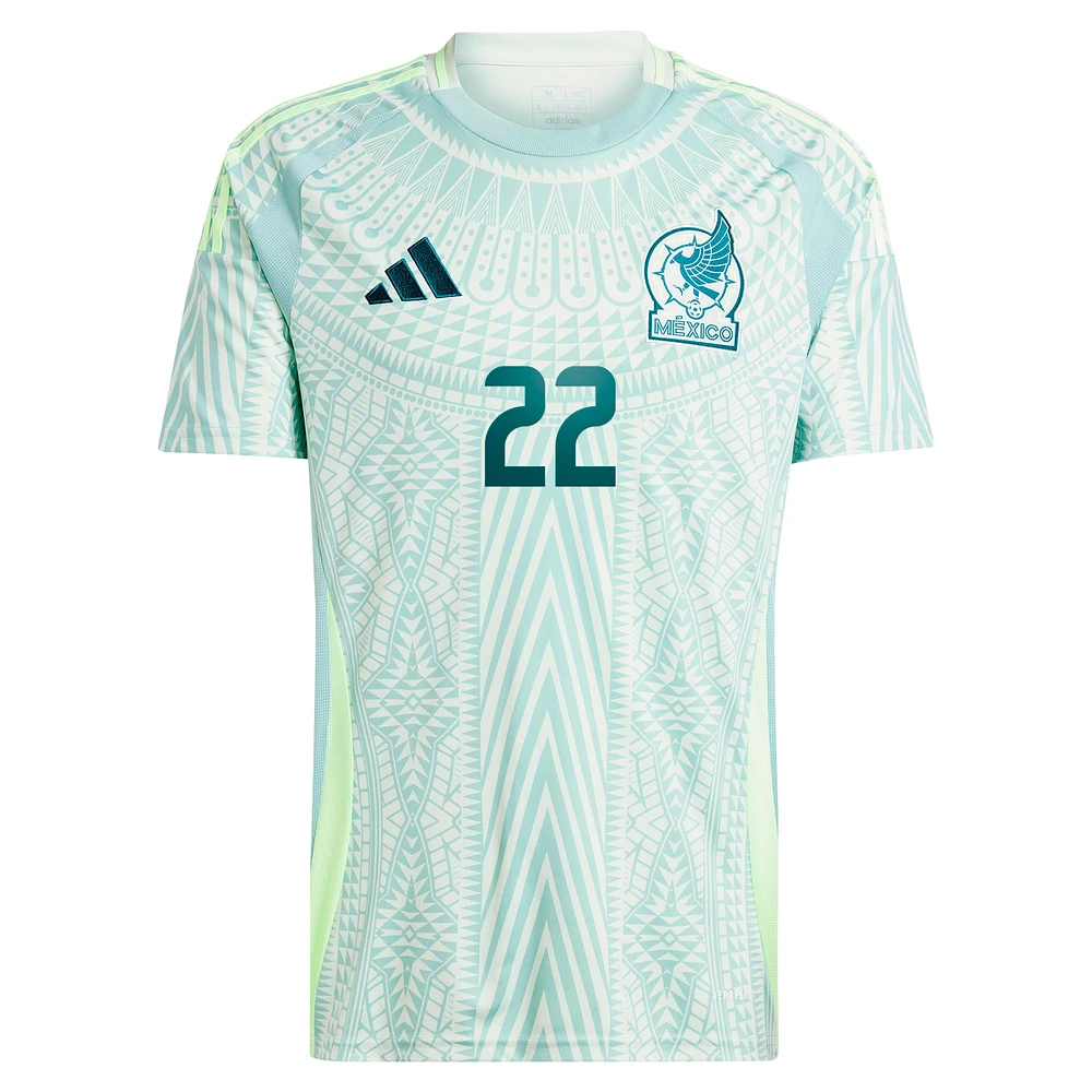 Men's adidas Hirving Lozano Green Mexico National Team 2024 Away Replica Player Jersey