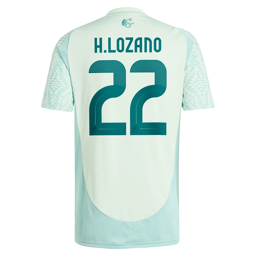 Maillot de joueur réplique extérieur l'équipe nationale du Mexique 2024 adidas Hirving Lozano vert pour homme