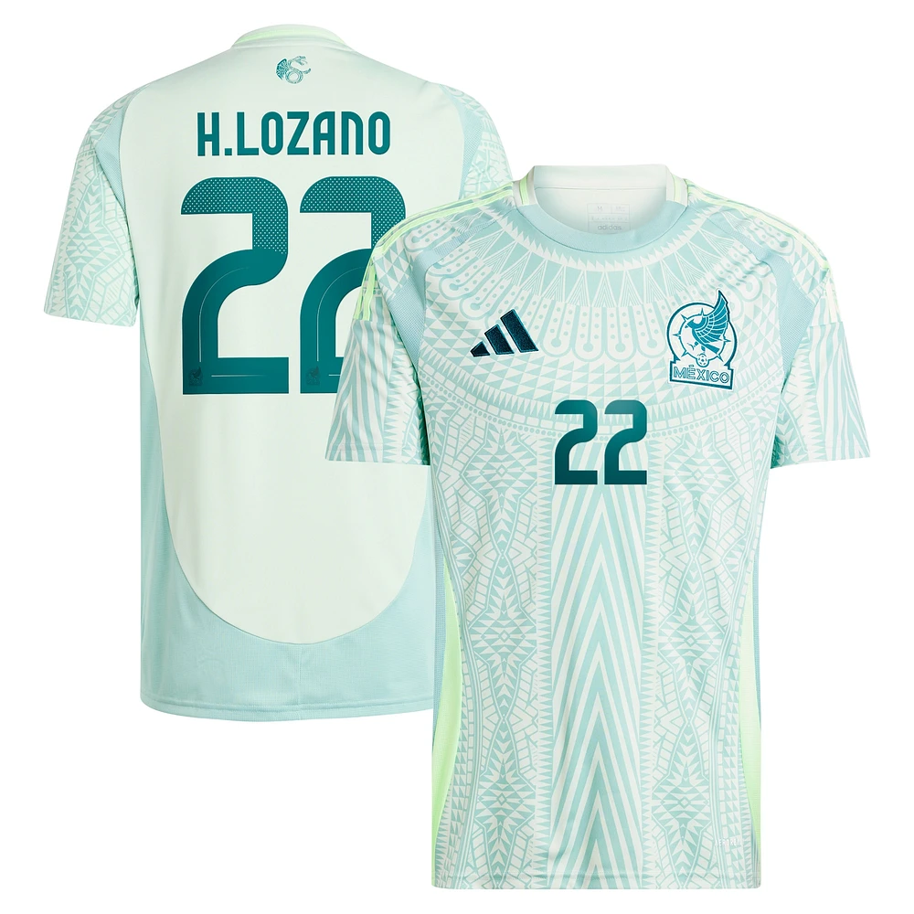 Maillot de joueur réplique extérieur l'équipe nationale du Mexique 2024 adidas Hirving Lozano vert pour homme