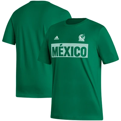 T-shirt adidas Kelly Green de l'équipe nationale du Mexique Culture Bar pour hommes