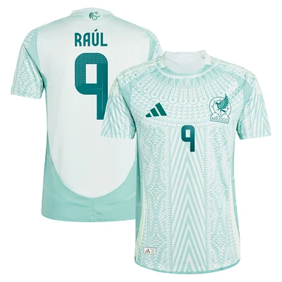 Maillot de joueur authentique adidas Raul Jimenez l'équipe nationale du Mexique 2024 extérieur pour homme, vert