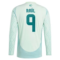 Men's adidas Raul Jimenez Green Mexico National Team 2024 Away Replica Player Long Sleeve Jersey