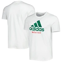 T-shirt graphique ADN de l'équipe nationale du Mexique adidas blanc pour homme