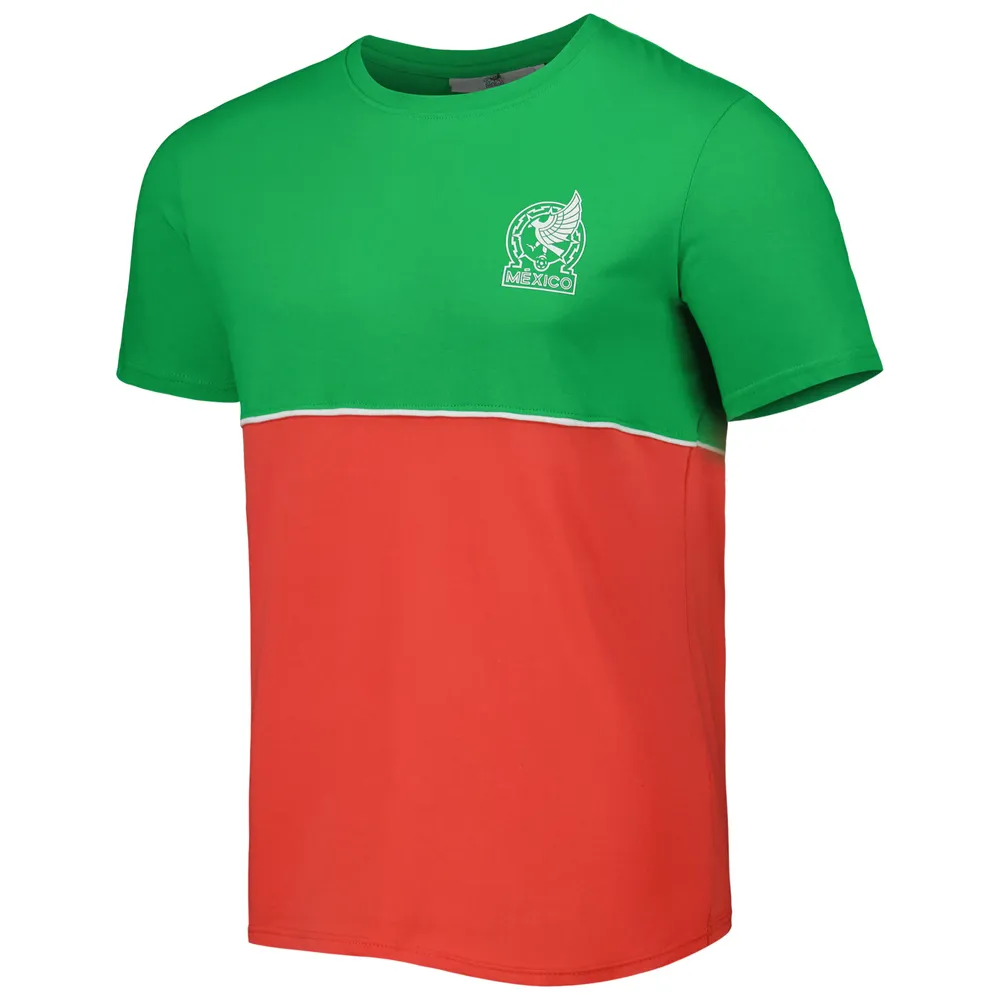 T-shirt homme vert/rouge de l'équipe nationale du Mexique Block West