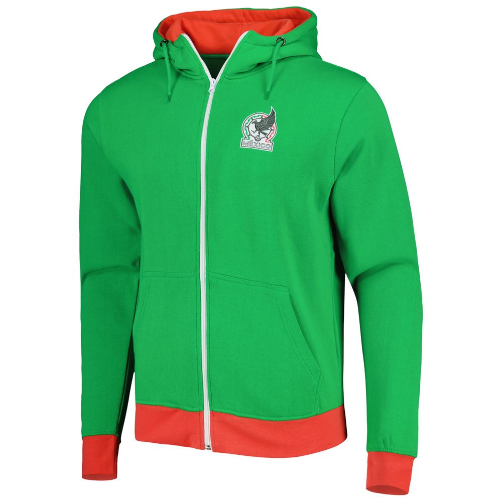 Men's Green Mexico National Team Crest Full-Zip Hoodie