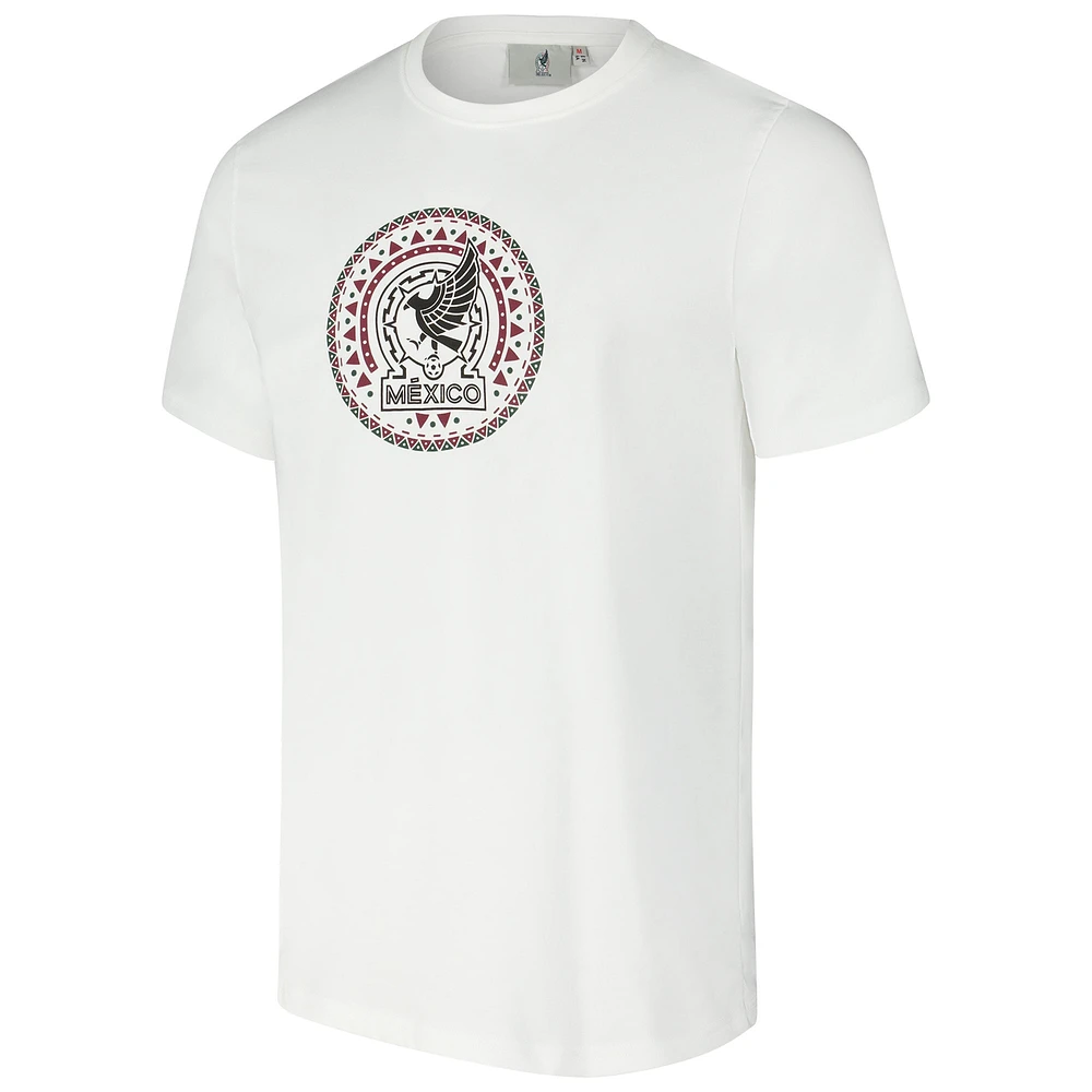 Men's White Mexico National Team Crest Relaxed Fit T-Shirt