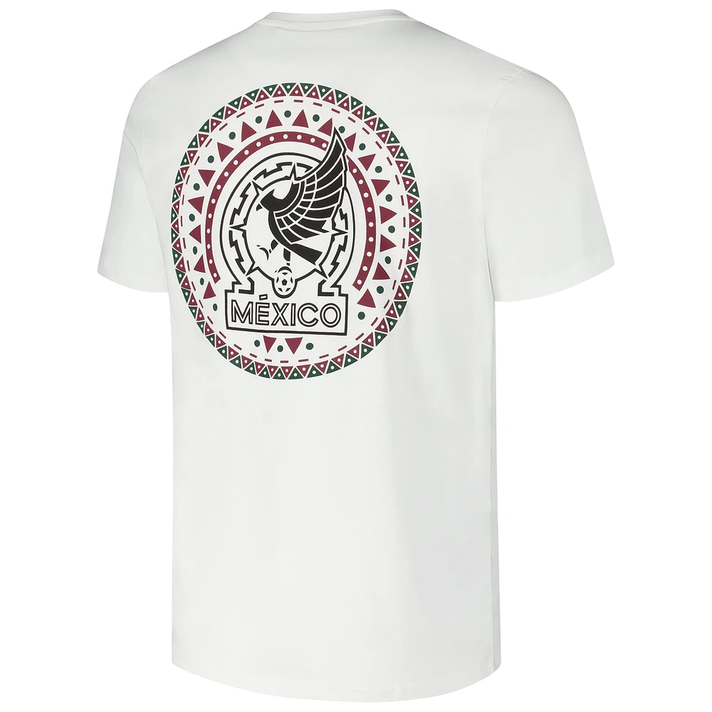 Men's White Mexico National Team Crest Relaxed Fit T-Shirt