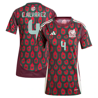 Women's adidas Edson Alvarez Burgundy Mexico National Team 2024 Home Replica Player Jersey