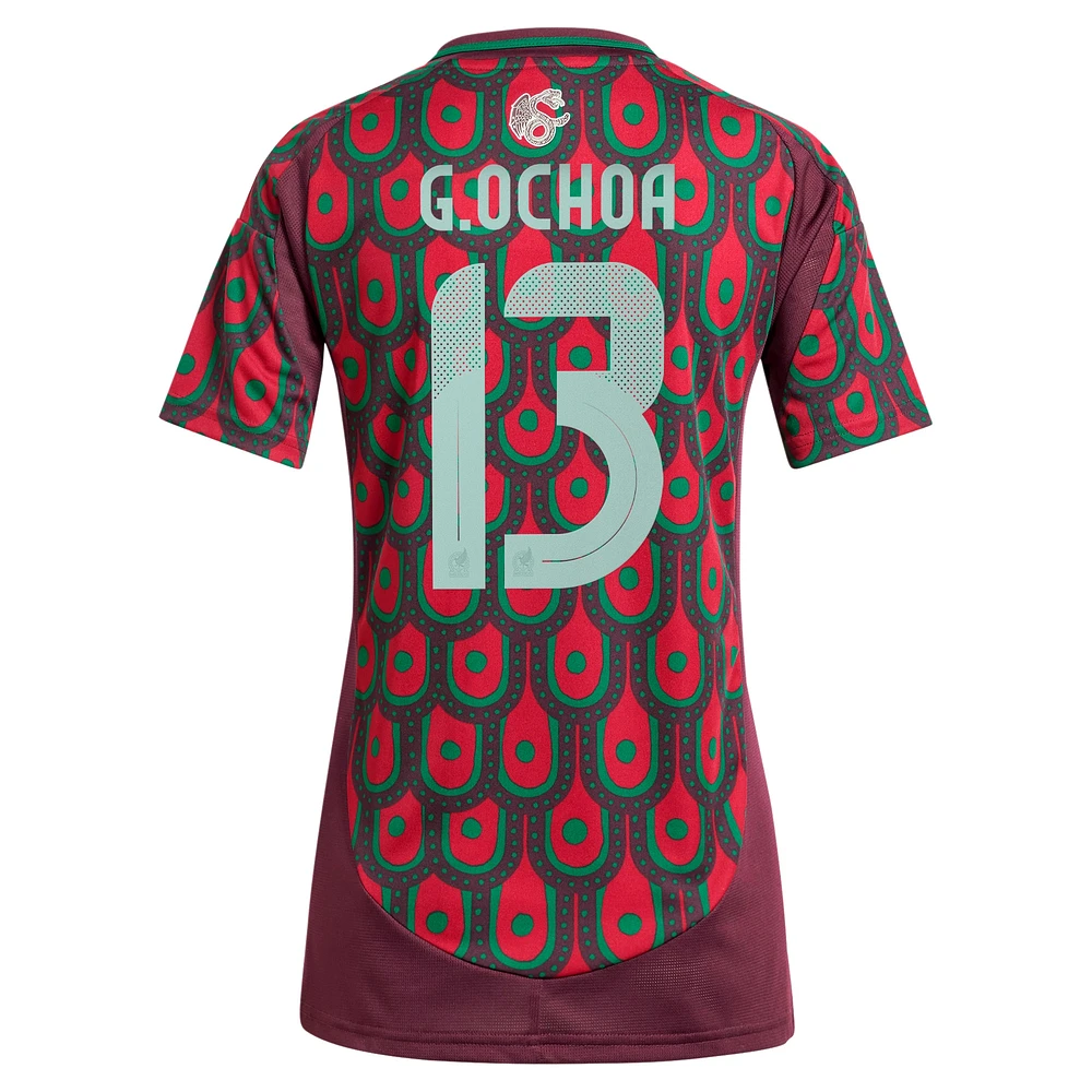 Women's adidas Guillermo Ochoa Burgundy Mexico National Team 2024 Home Replica Player Jersey